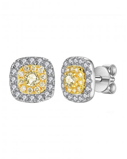 MULTI TONE DIAMOND STUDS (TE1109)